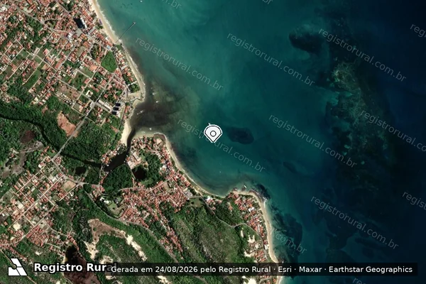 Imagem de satélite — Embargo IBAMA — Infração Ambiental - Nísia Floresta/RN