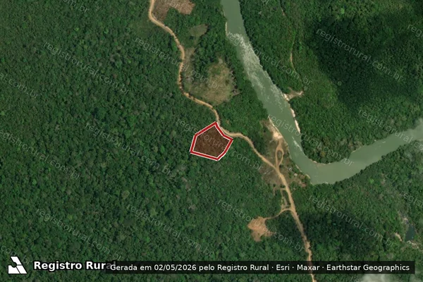 Imagem de satélite — Embargo IBAMA — Infração da Flora — Prainha/PA