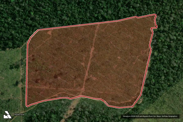 Imagem de satélite de Infração Ambiental em Lábrea - AM