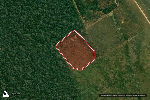 Imagem de satélite de Infração Ambiental em Lábrea - AM