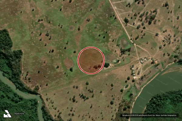 Imagem de satélite de Infração Ambiental em Cáceres - MT