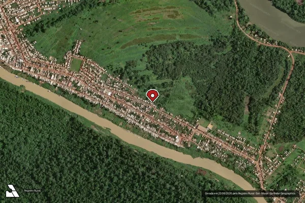 Imagem de satélite — Embargo IBAMA — Infração referente a Qualidade Ambiental - Boca do Acre/AM