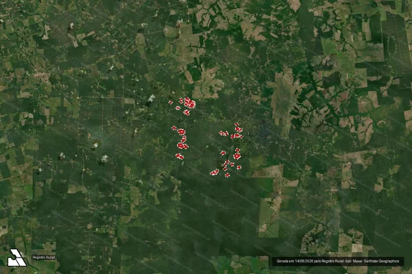 Imagem de satélite de Infração da Flora em Tomé-Açu - PA