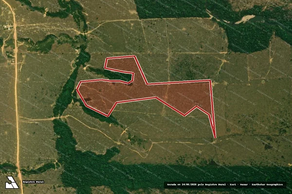 Imagem de satélite de Infração da Flora em Buritis - RO