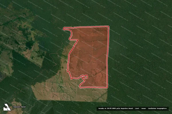 Imagem de satélite de Infração Ambiental em Lábrea - AM