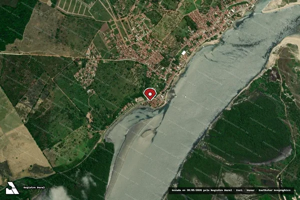 Imagem de satélite — Embargo IBAMA — Infração Ambiental — Canguaretama/RN