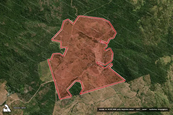 Imagem de satélite de Infração referente a Qualidade Ambiental em Vila Rica - MT