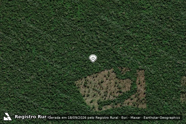 Imagem de satélite — Embargo IBAMA — Infração da Flora - Boca do Acre/AM