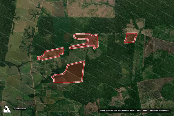 Imagem de satélite de Infração da Flora em Colniza - MT