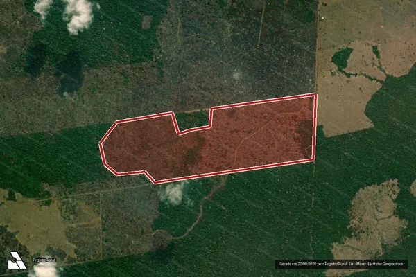 Imagem de satélite de Infração Ambiental em Lábrea - AM