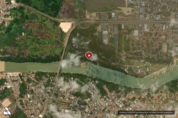 Imagem de satélite — Embargo IBAMA — Infração de Licenciamento(Não Classificada-Móvel) - Marabá/PA