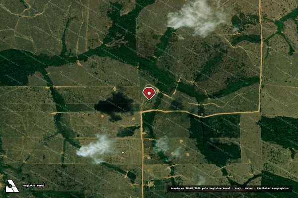 Imagem de satélite de Infração da Flora em Machadinho D'Oeste - RO (marcador da localização)