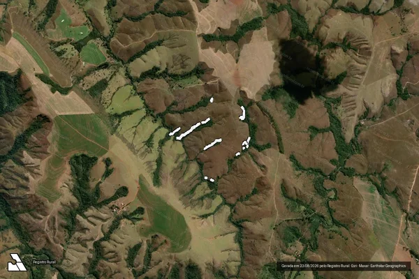 Imagem de satélite — Embargo IBAMA — Infração da Flora — Tapira/MG