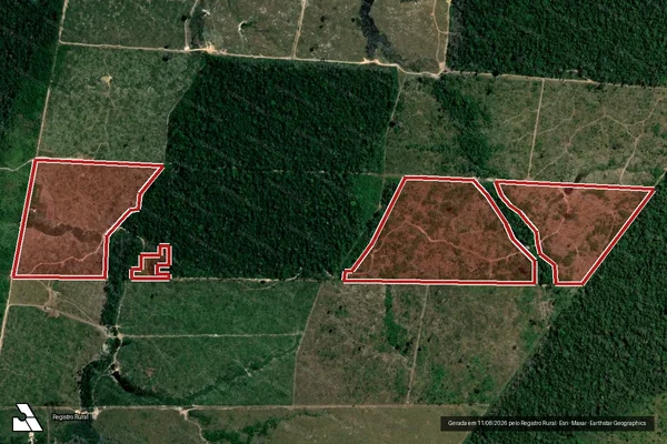 Imagem de satélite de Infração da Flora em Lábrea - AM
