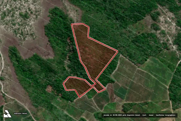 Imagem de satélite de Infração Ambiental em Rio Tinto - PB
