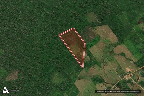 Imagem de satélite de Infração da Flora em São Luiz - RR