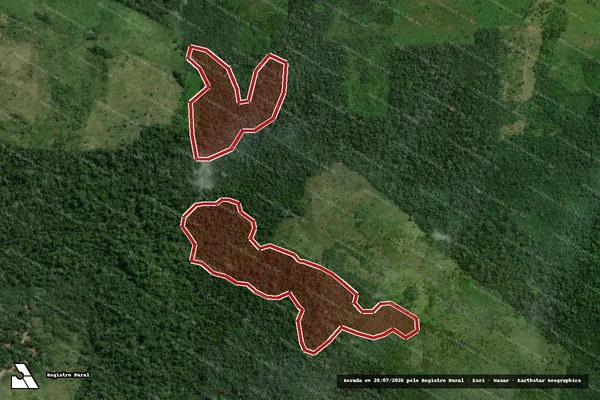 Imagem de satélite de Infração Ambiental em Pacajá - PA