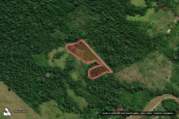 Imagem de satélite de Infração da Flora em Marechal Thaumaturgo - AC