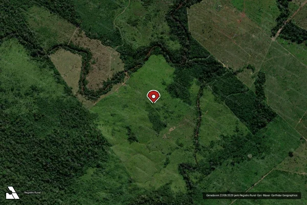 Imagem de satélite de Infração Ambiental em Porto Velho - RO (marcador da localização)