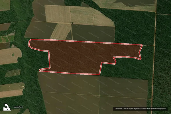 Imagem de satélite — Embargo Ambiental - Cláudia/MT