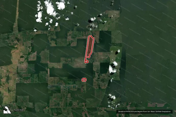 Imagem de satélite de Infração da Flora em Lábrea - AM