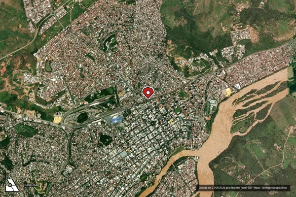 Imagem de satélite — Embargo IBAMA — Infração da Fauna - Governador Valadares/MG