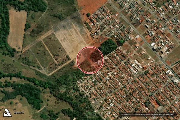 Imagem de satélite de Infração Ambiental em Jaraguá - GO