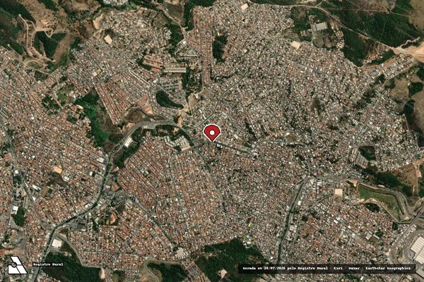 Imagem de satélite — Embargo IBAMA — Infração Ambiental — Betim/MG
