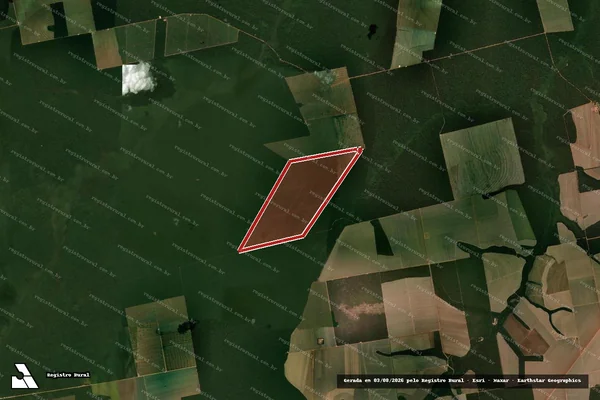 Imagem de satélite — Embargo IBAMA — Infração da Flora — Feliz Natal/MT