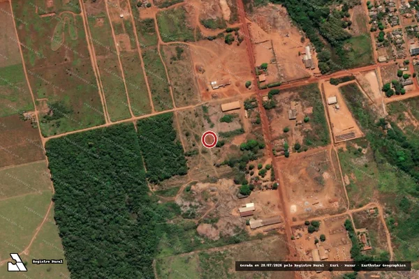 Imagem de satélite de Infração da Flora em Tabaporã - MT