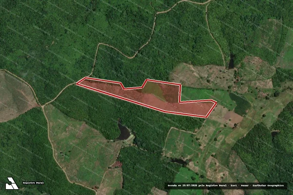 Imagem de satélite de Infração da Flora em Boa Ventura - PB