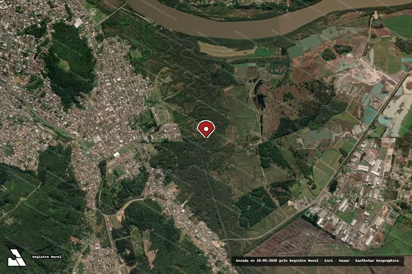Imagem de satélite — Embargo IBAMA — Infração Ambiental - Porto União/SC