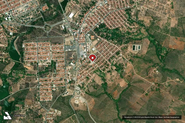 Imagem de satélite — Embargo IBAMA — Infração Ambiental - Piranhas/AL