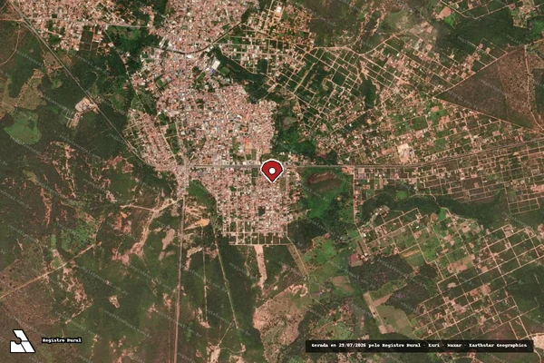 Imagem de satélite — Embargo IBAMA — Infração da Fauna — Brasília de Minas/MG