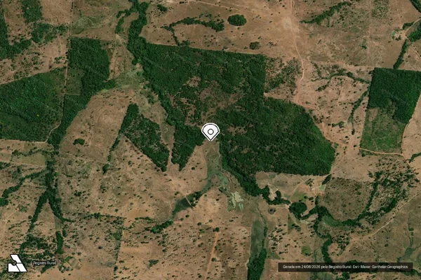 Imagem de satélite — Embargo IBAMA — Infração referente a Qualidade Ambiental — Colméia/TO