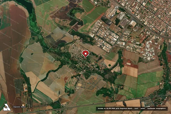 Imagem de satélite de Infração da Fauna em Sertãozinho - SP (marcador da localização)