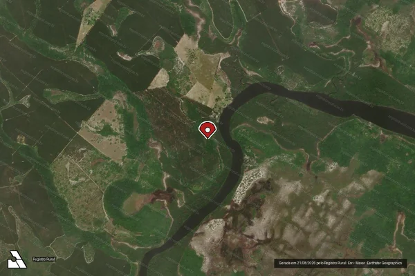Imagem de satélite — Embargo IBAMA — Infração Ambiental - Prado/BA