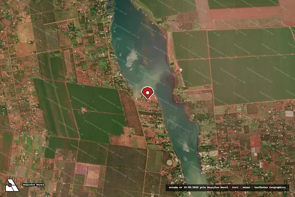 Imagem de satélite de Infração da Flora em Brasília - DF (marcador da localização)