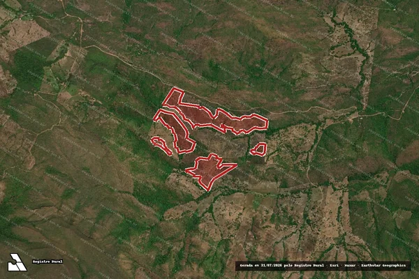 Imagem de satélite de Infração da Flora em Minaçu - GO