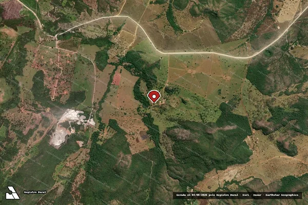 Imagem de satélite de Infração referente a Qualidade Ambiental em Padre Bernardo - GO (marcador da localização)