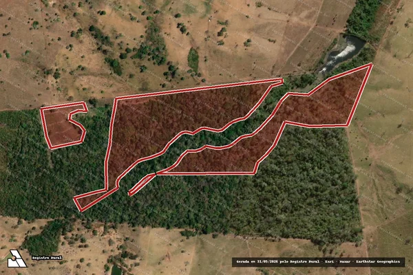 Imagem de satélite — Embargo Ambiental — Barrolândia/TO