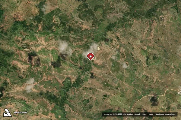 Imagem de satélite de Infração Ambiental em Vitória da Conquista - BA (marcador da localização)