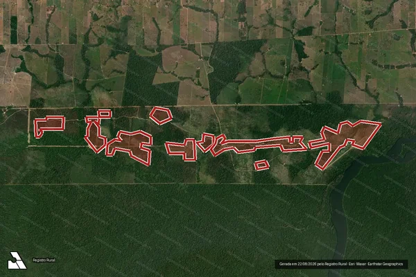 Imagem de satélite de Infração da Flora em Cotriguaçu - MT