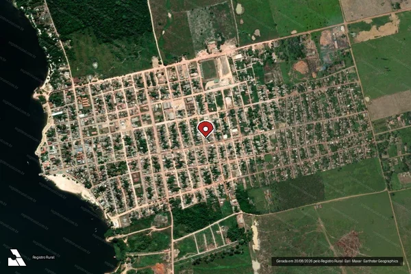Imagem de satélite de Infração de Licenciamento(Não Classificada-Móvel) em Senador José Porfírio - PA (marcador da localização)