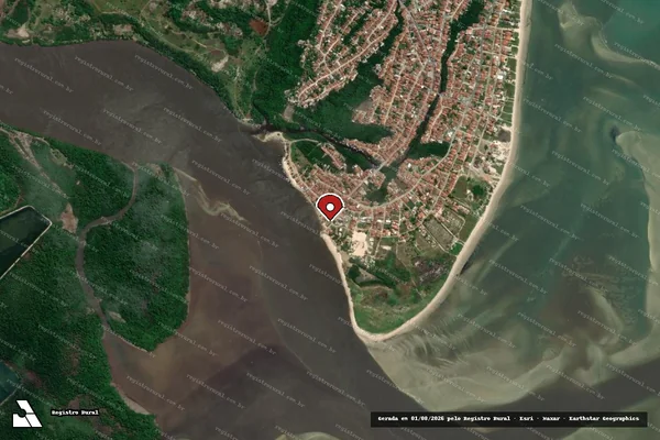 Imagem de satélite de Infração de pesca(Não Classificada-Móvel) em Pitimbu - PB (marcador da localização)