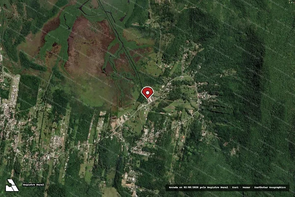 Imagem de satélite de Infração da Flora em Florianópolis - SC (marcador da localização)