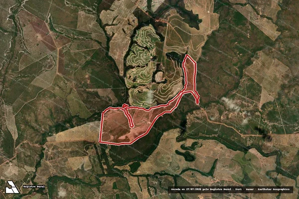 Imagem de satélite — Embargo IBAMA — Infração da Flora — Ponte Alta do Bom Jesus/TO