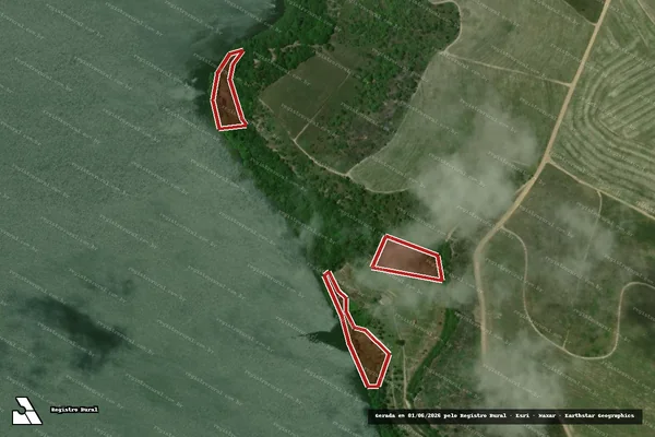 Imagem de satélite de Infração Ambiental em Jequiá da Praia - AL