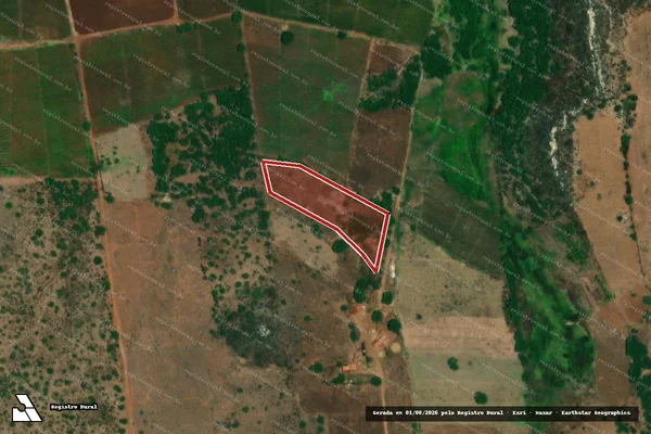 Imagem de satélite — Embargo IBAMA — Infração Ambiental - Barra de São Miguel/PB