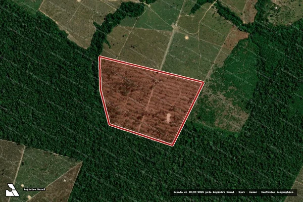 Imagem de satélite de Infração Ambiental em Candeias do Jamari - RO